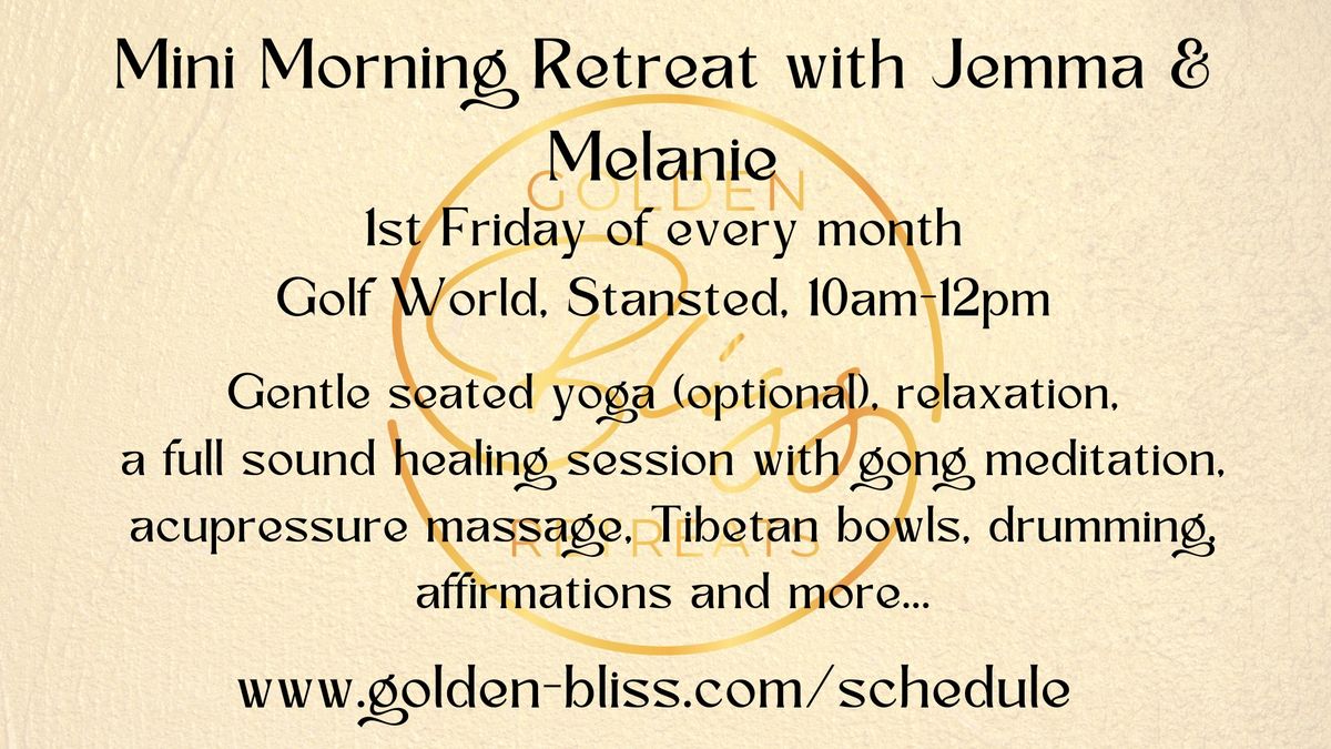 Mini Morning Retreat, Gentle Yoga\/Qi Gong (optional) and Sound Healing, Golf World, Stansted