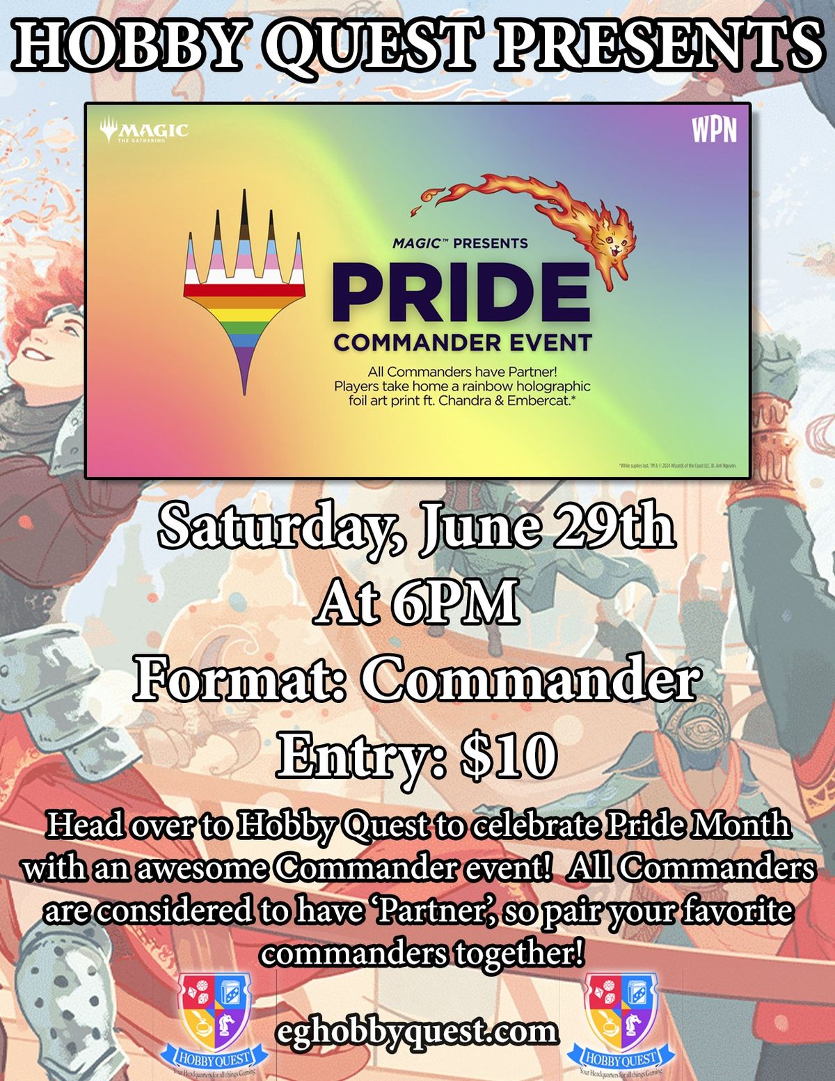 Hobby Quest  PRIDE Commander Party!