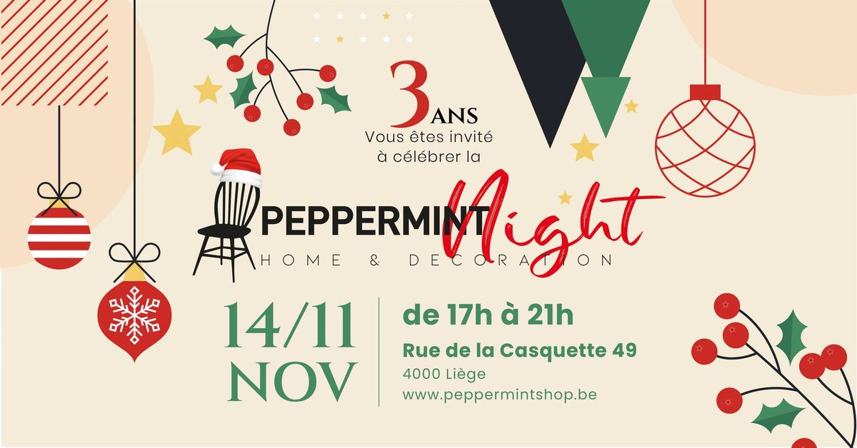 Peppermint Night \/ Le 14 NOV (17h \u00e0 21h)