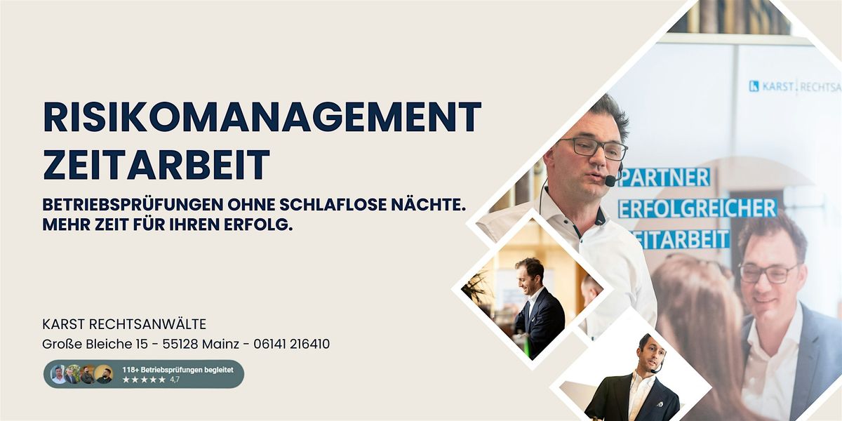 RISIKOMANAGEMENT ZEITARBEIT