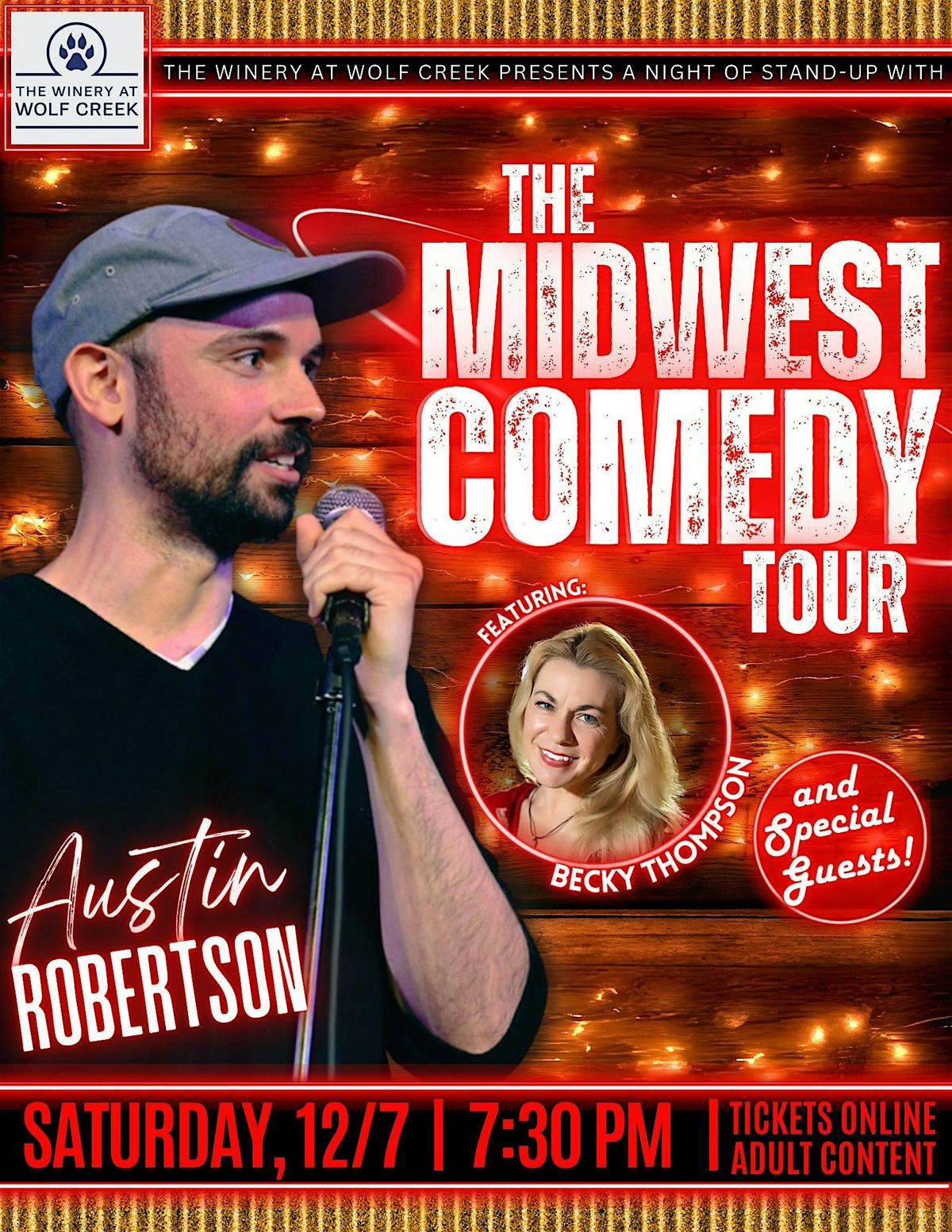 Midwest Comedy Tour comes to the Winery at Wolf Creek