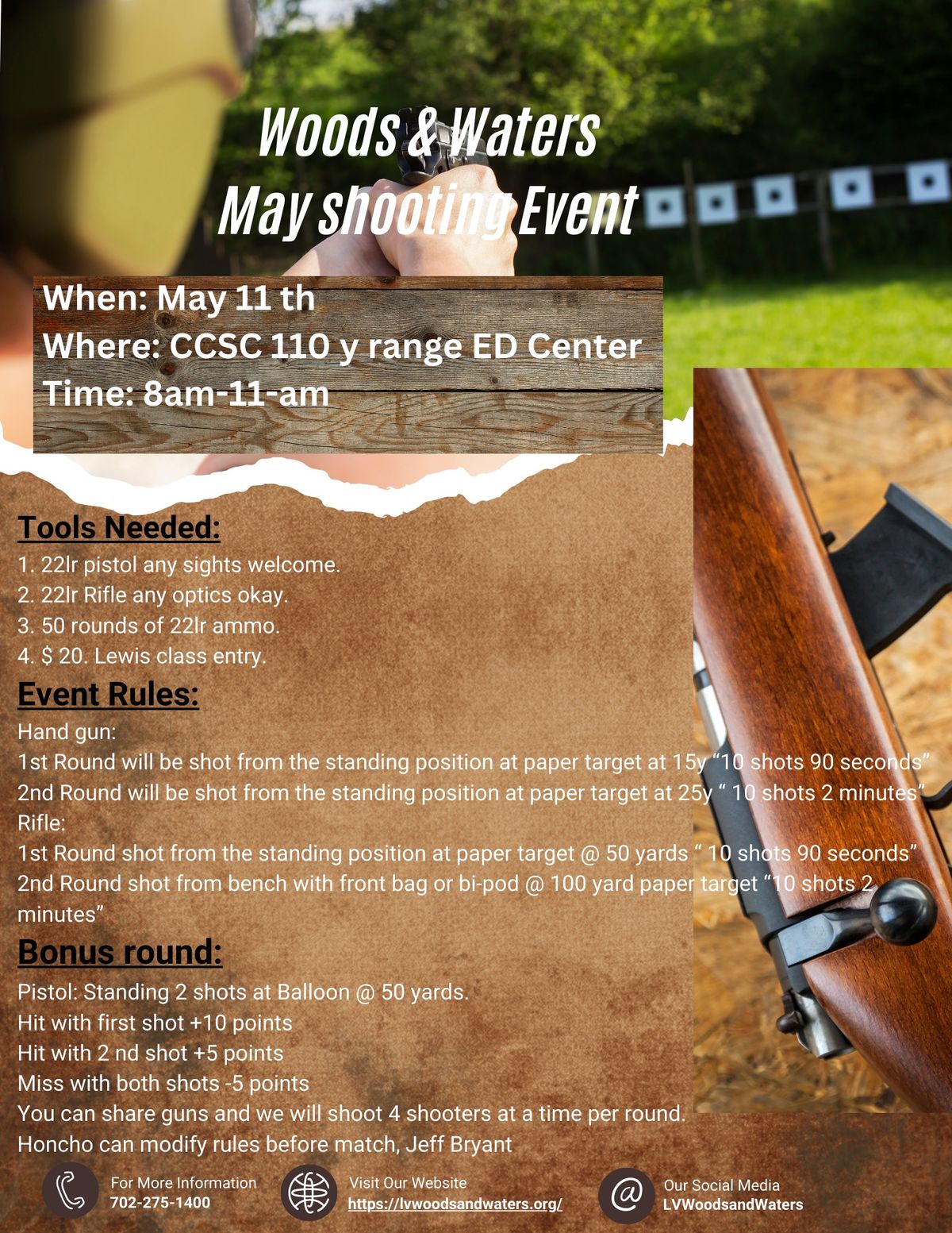 Woods & Waters May shooting Event