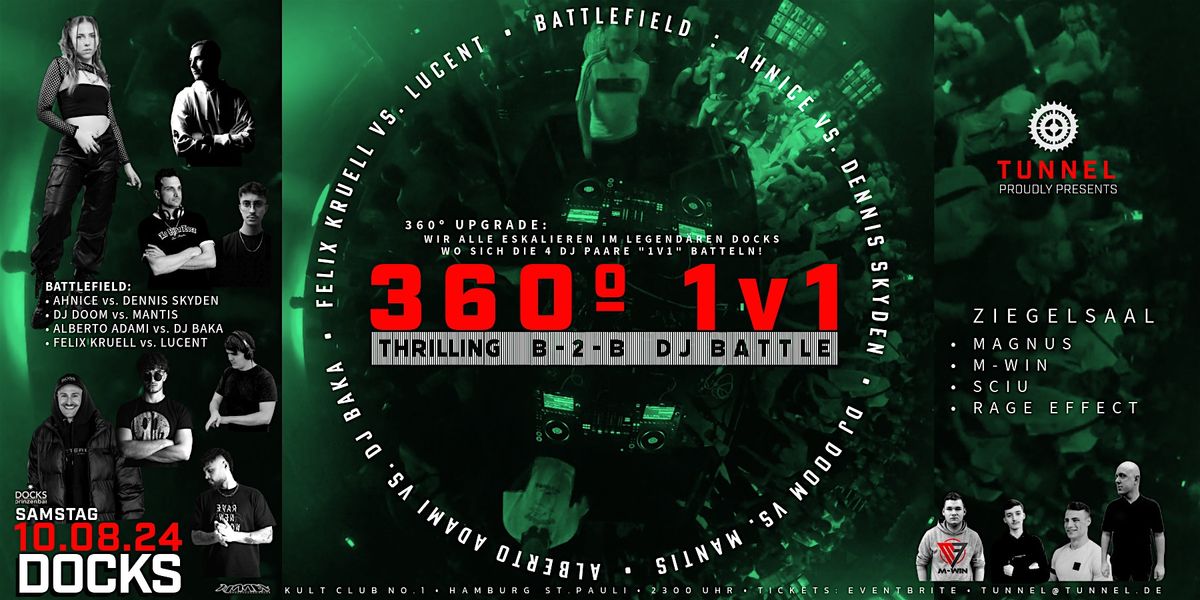 TUNNEL 360\u00ba * * * * * 1v1 TECHNO RAVE