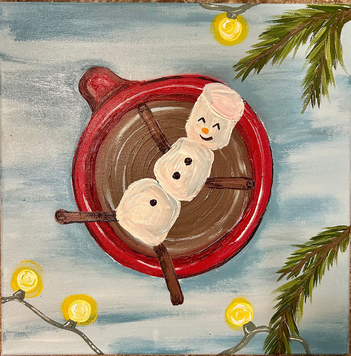 Brews and Brushes- Hot Coco Painting