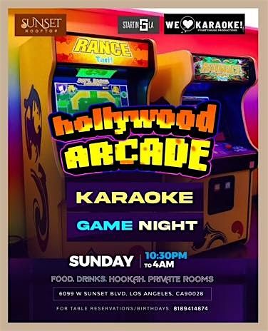 Hollywood Arcade Karaoke Game Night