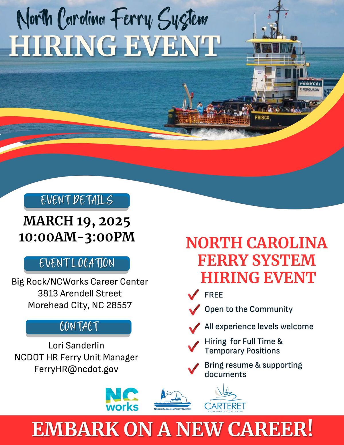 North Carolina Ferry System Hiring Event