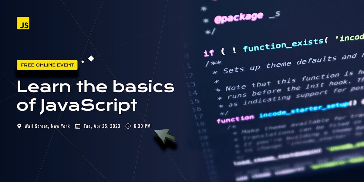Learn the basics of Javascript (free online event), Wall Street, New ...