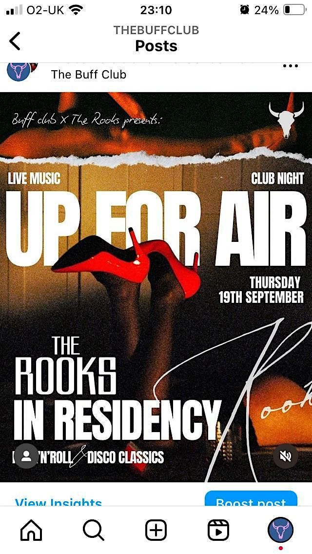 The Buff Club X The Rooks Presents: Up For Air