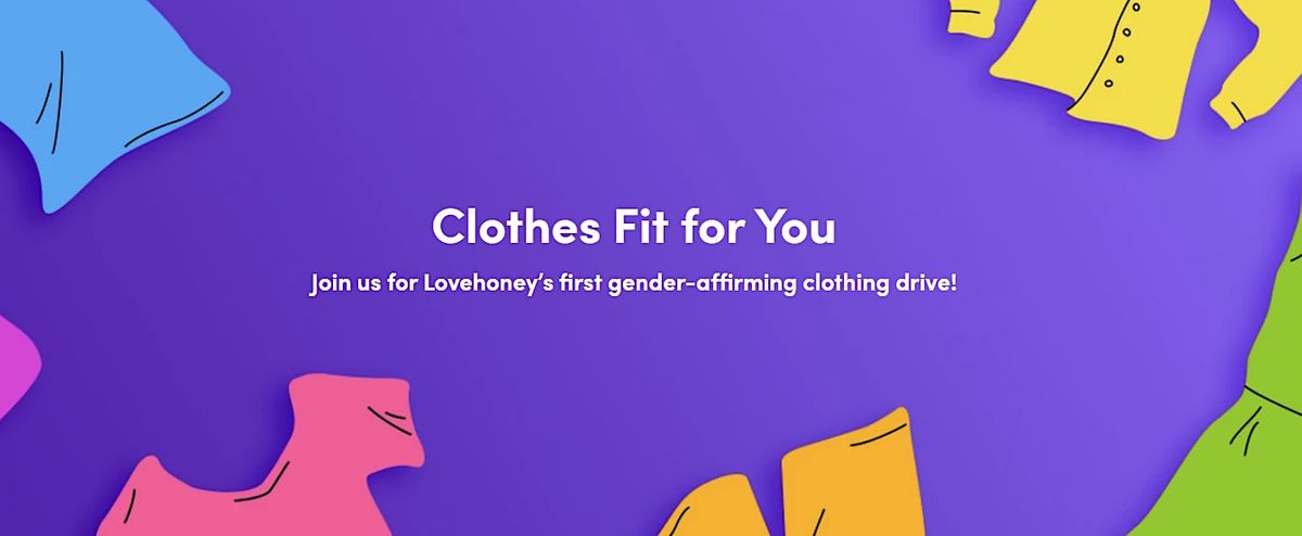 Lovehoney Gender Affirming Clothing Drive