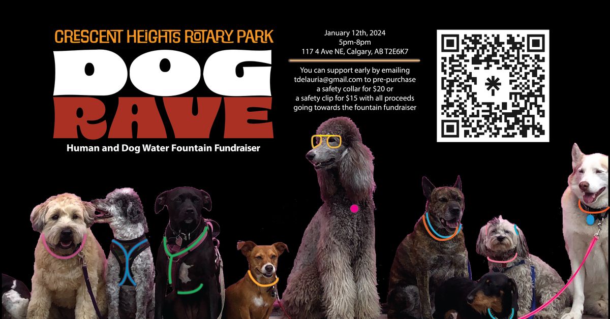 Crescent Heights Fundraiser Dog Rave, Rotary Park, Calgary, 12 January 2024