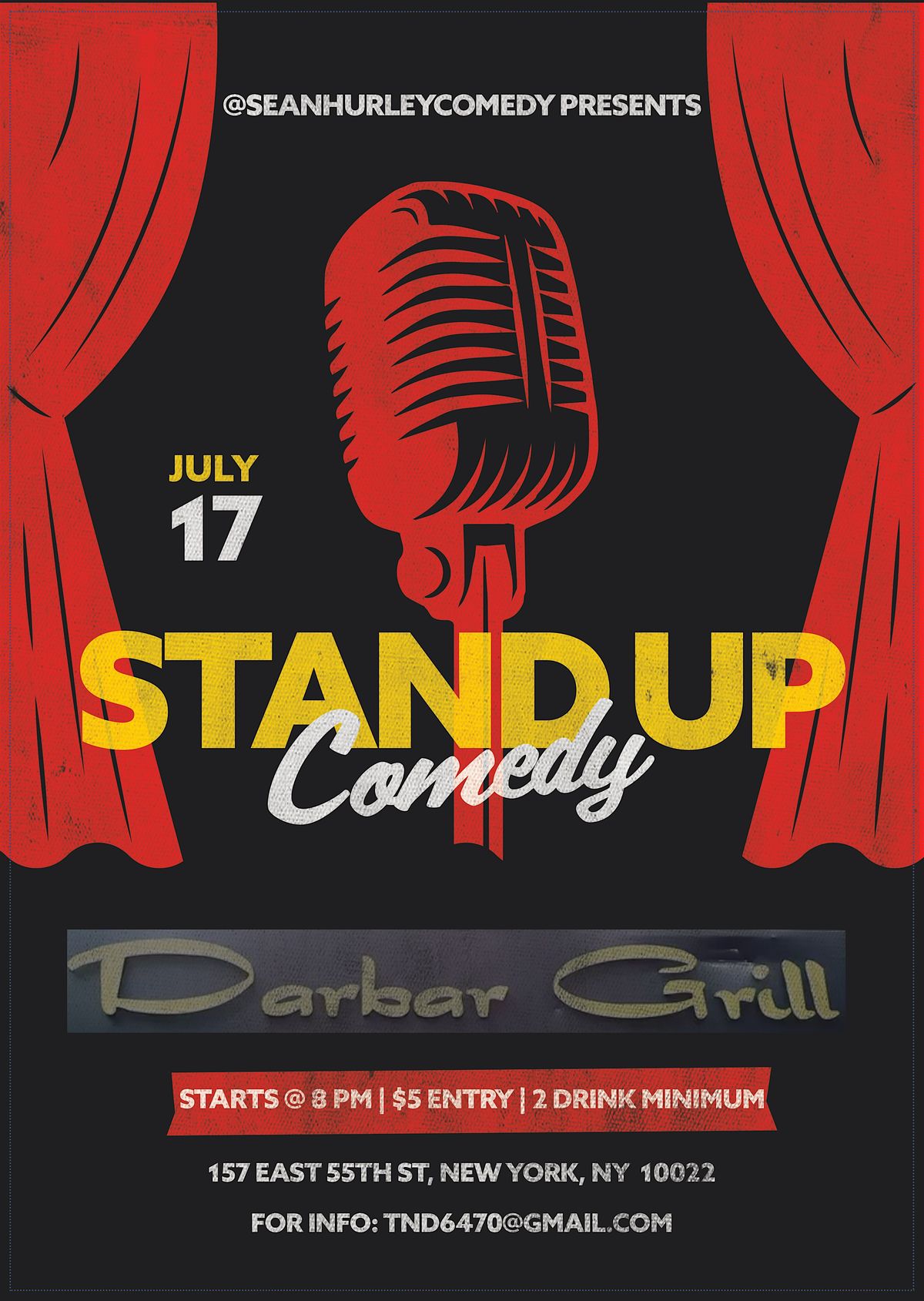 Darbar Grill Comedy Show July 17th