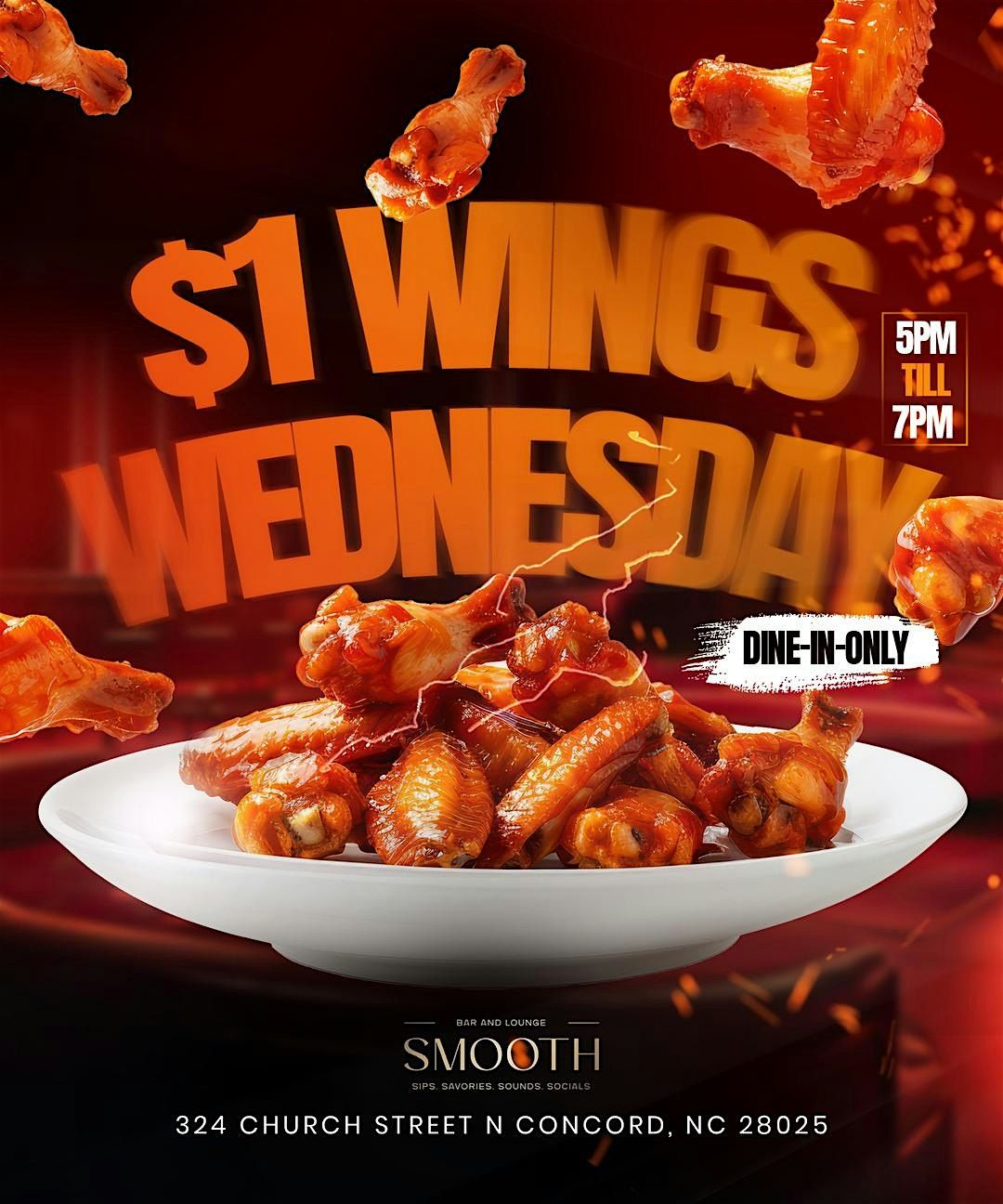$1 Wings Wednesdays Happy Hour