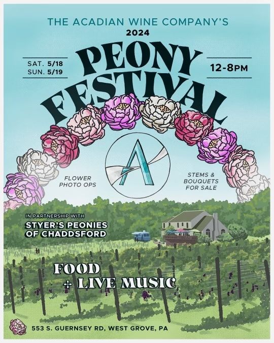 The Acadian Wine Company's 2024 Peony Festival