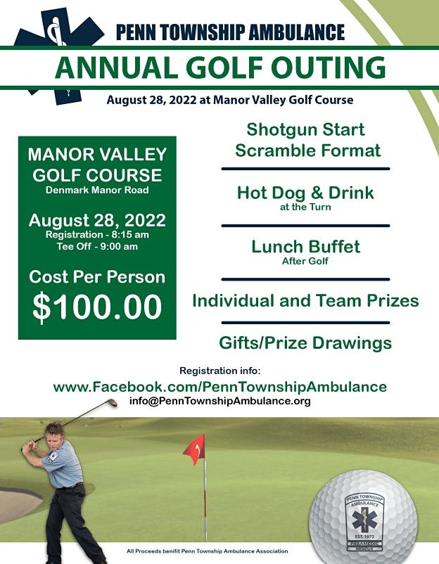 2022 Penn Township Ambulance Golf Outing, Manor Valley Golf Course