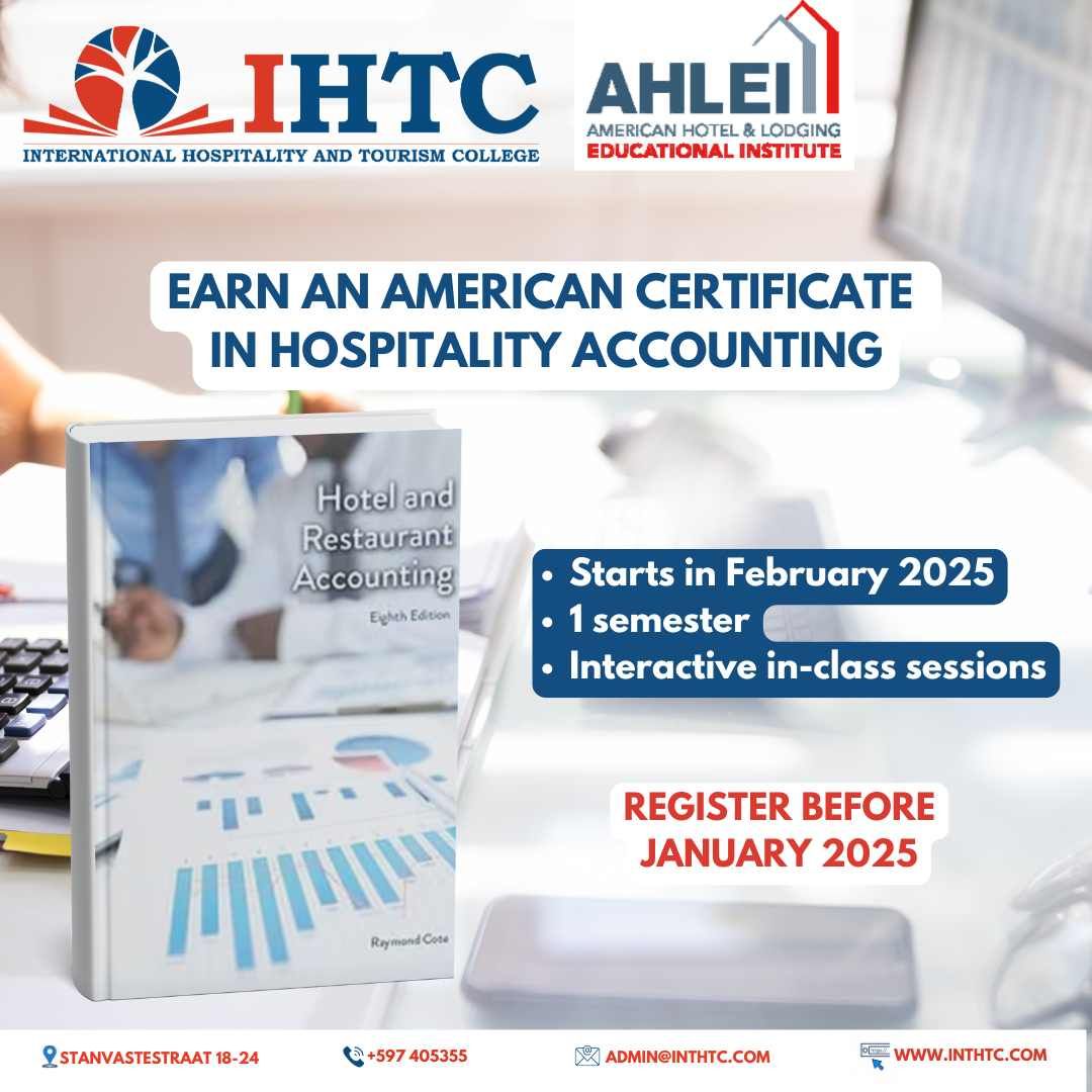 Hospitality Accounting Course @ International Hospitality & Tourism College Suriname