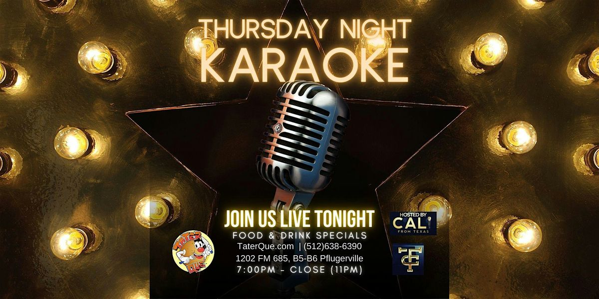 Eleven 11 Sports Bar @ TaterQue Presents: Karaoke Thursdays w\/DJ Cali!