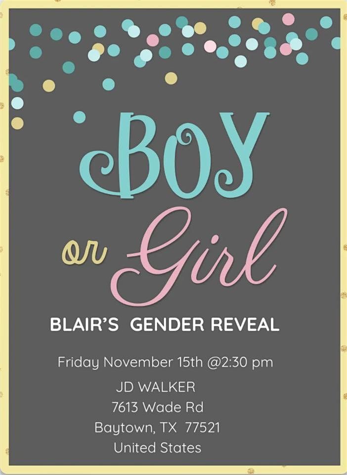 Blair\u2019s Gender Reveal