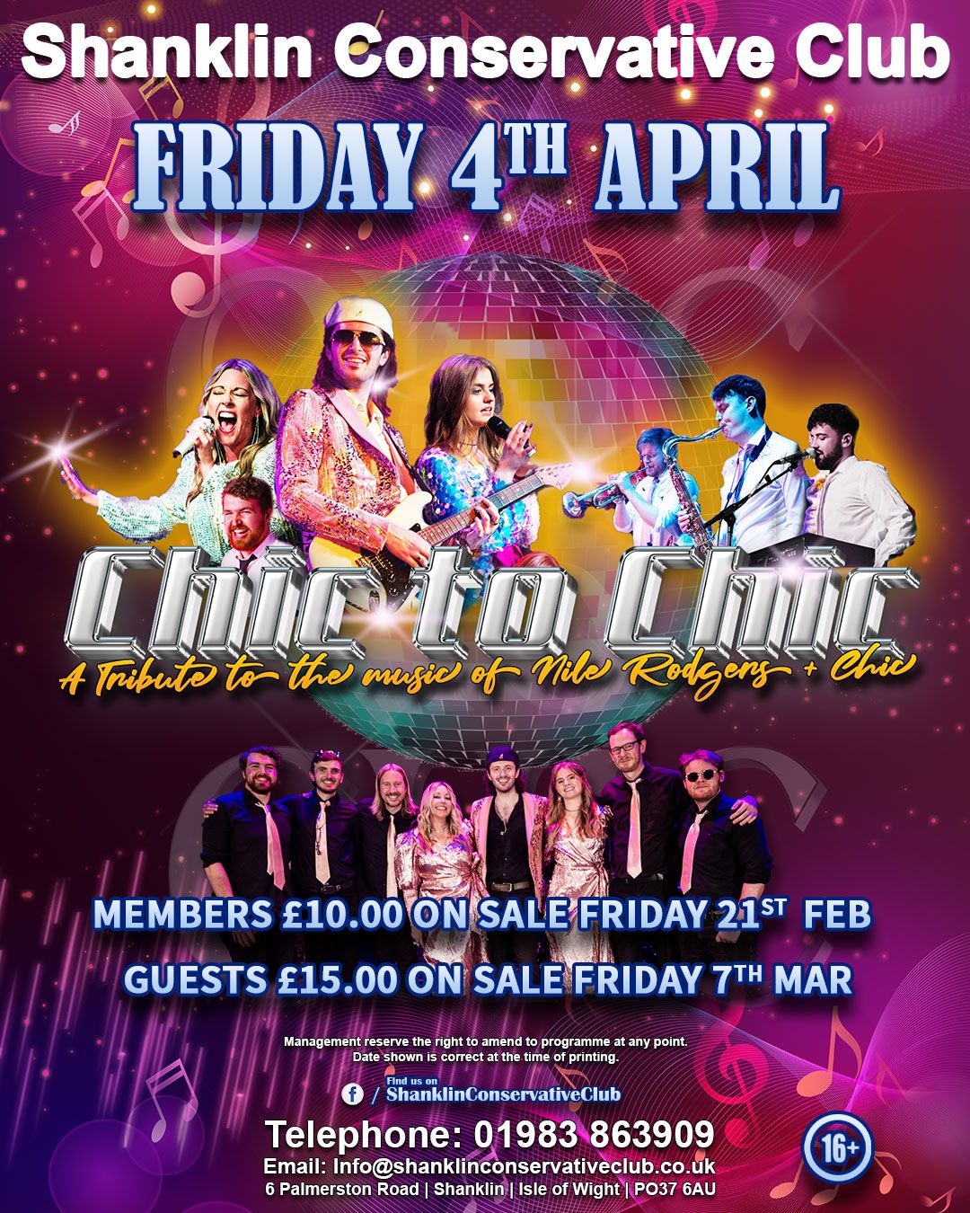 Chic to Chic Live Band - Ticketed Event*