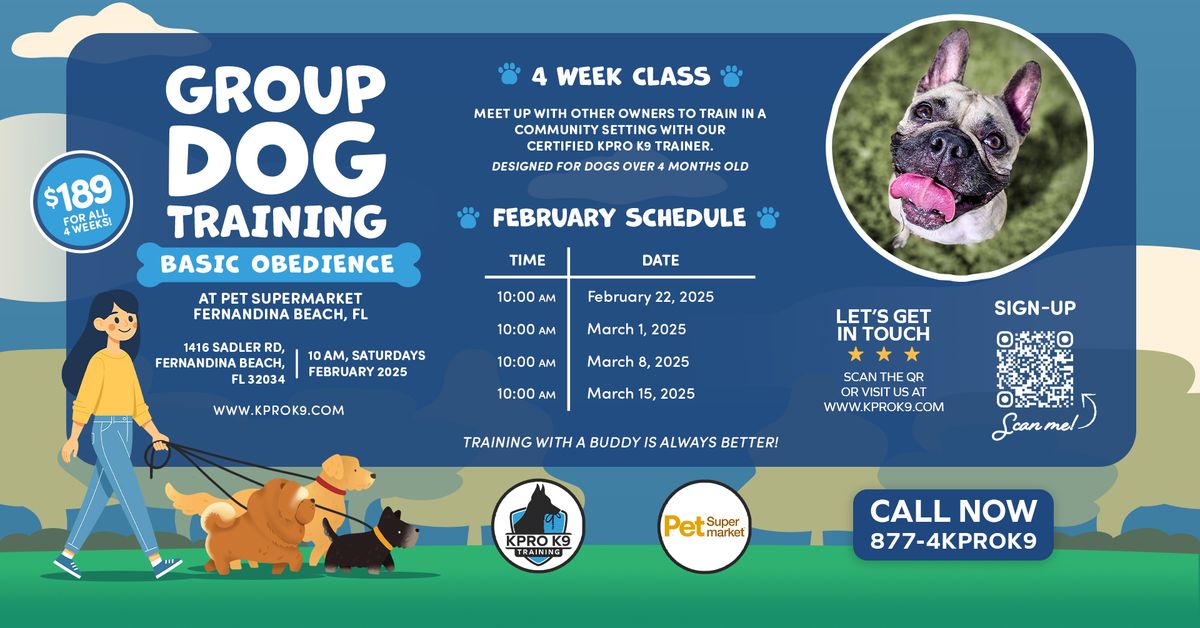 Fernandina Beach Pro Basic Obedience Group Class