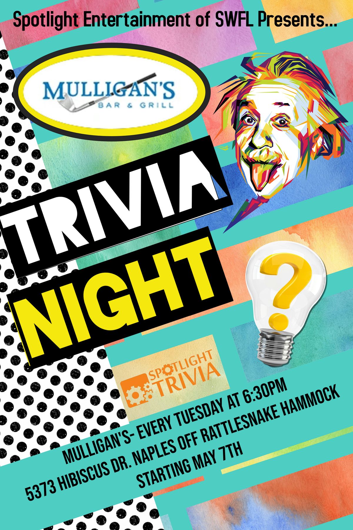 Tuesday Night Trivia, Mulligan's Bar & Grill, Naples, 7 May to 10 December