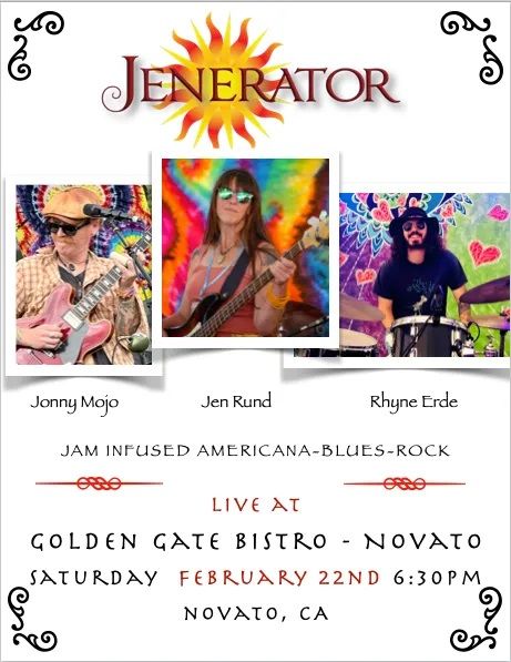 Jenerator Trio at Golden Gate Bistro, Novato