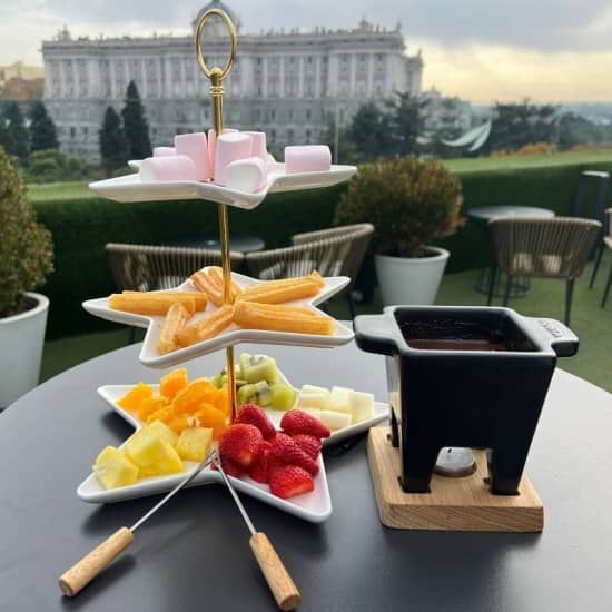 Fondue de chocolate para 2 con vistas al Palacio Real