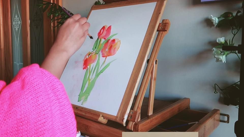 Paint Loose Red Tulips in Watercolours at Cass Art Birmingham