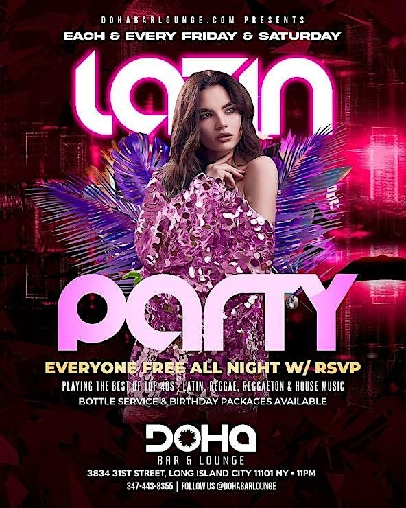 LATIN + REGGAETON PARTY @ DOHA LOUNGE | NYC (Blue Glove Verified!)