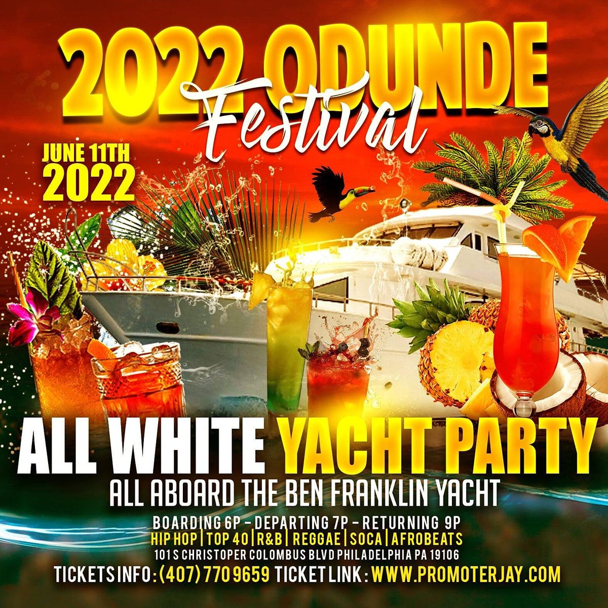 2022 Odunde Festival All White Yacht Party, 101 S Christopher Columbus
