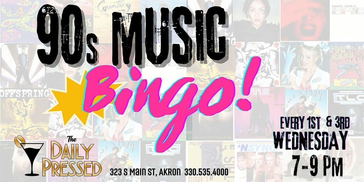 90s Music Bingo!