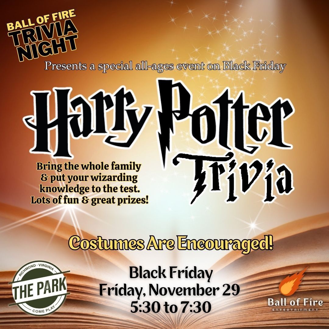 BLACK FRIDAY TRIVIA: Harry Potter 