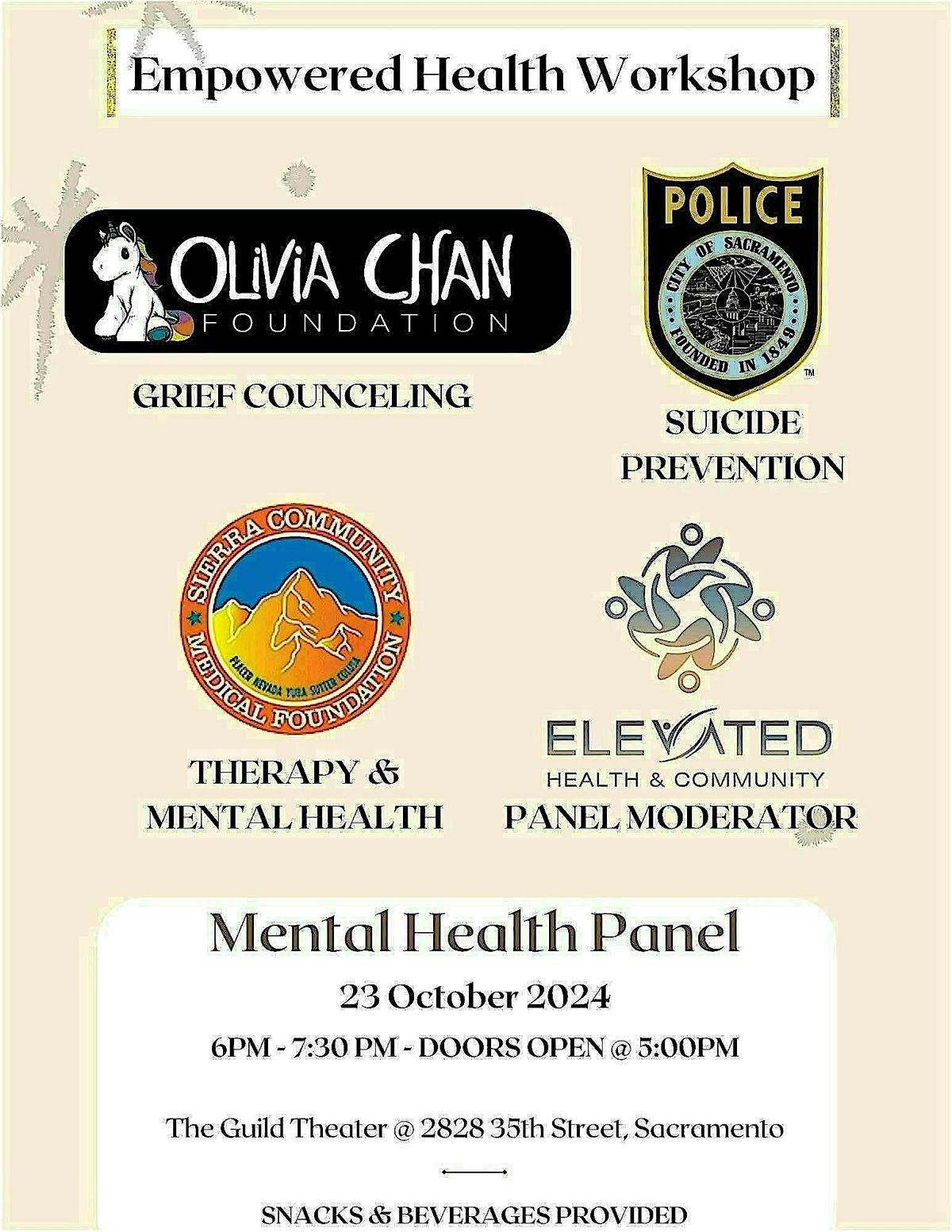 Empowered Health Workshop - Mental Health Panel