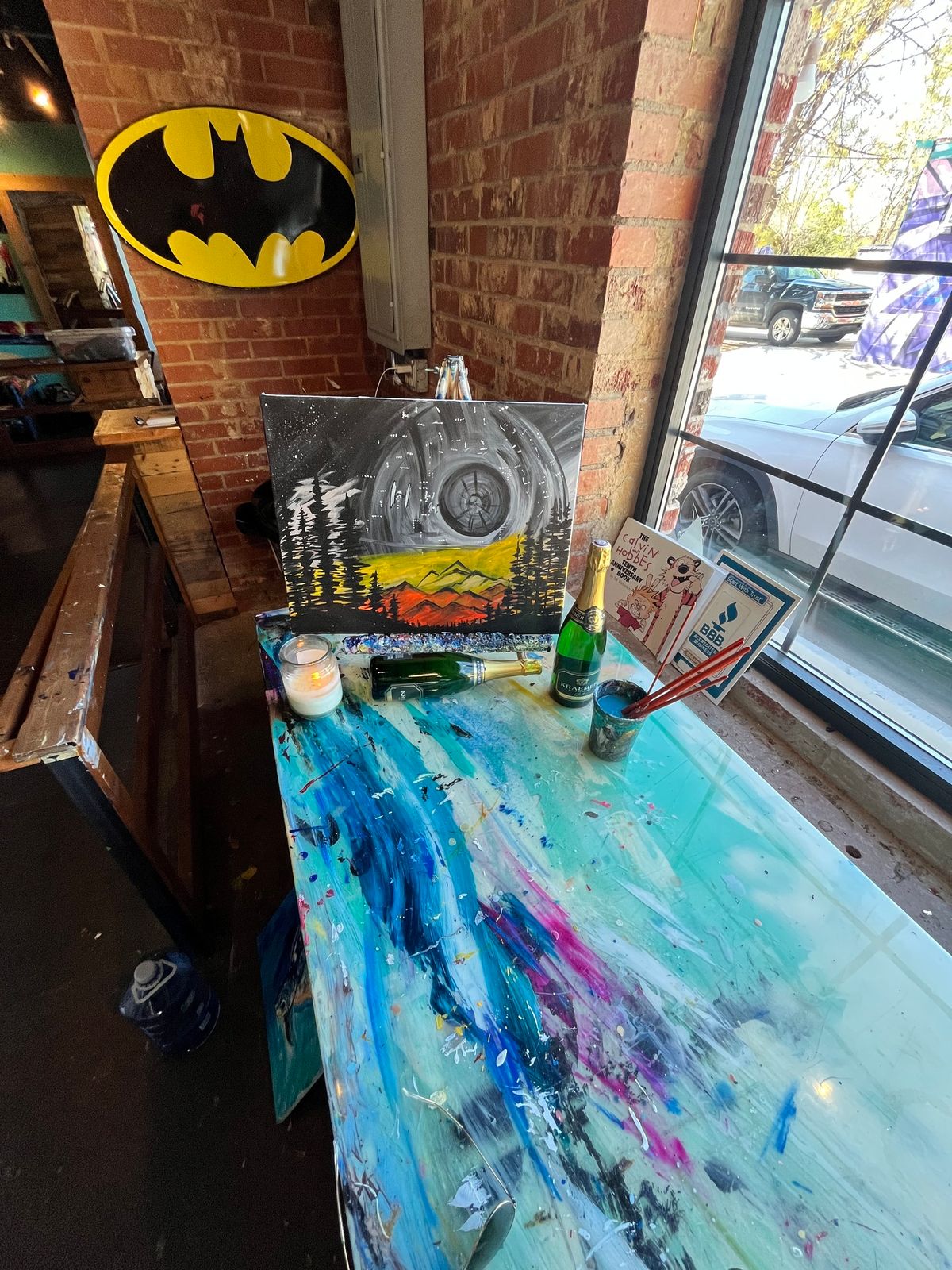 $1 Mimosas Star Wars Paint Party "May the 4th be with you" 