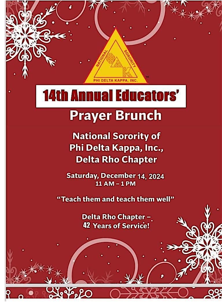 14TH ANNUAL EDUCATORS  PRAYER BRUNCH