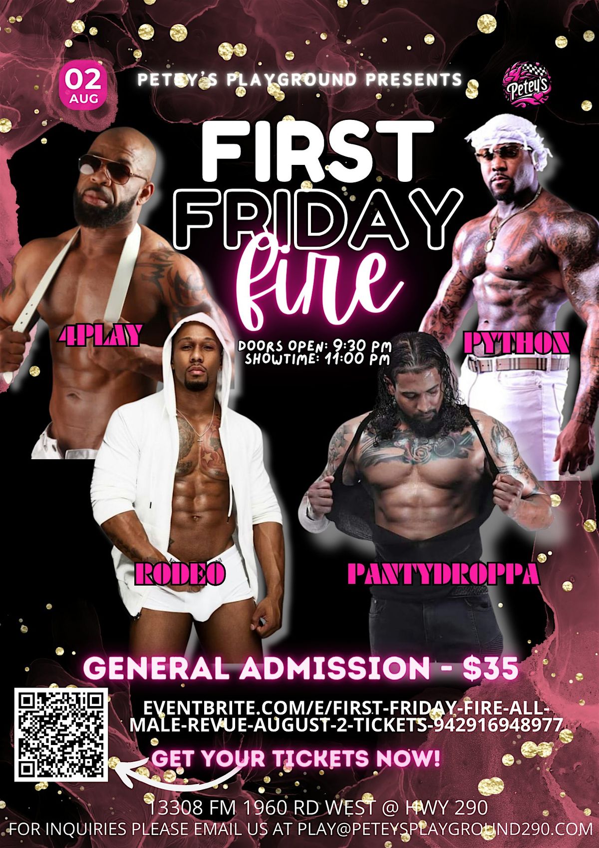 First Friday Fire All Male Revue - August 2