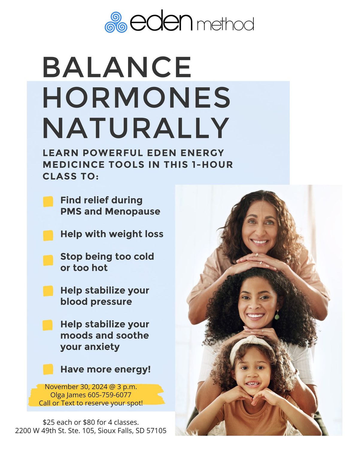 Balance Hormones Naturally with Eden Energy Medicine