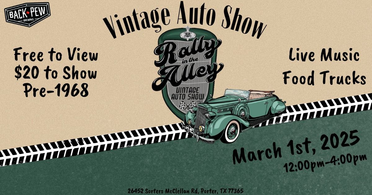 Rally in the Alley Car Show!