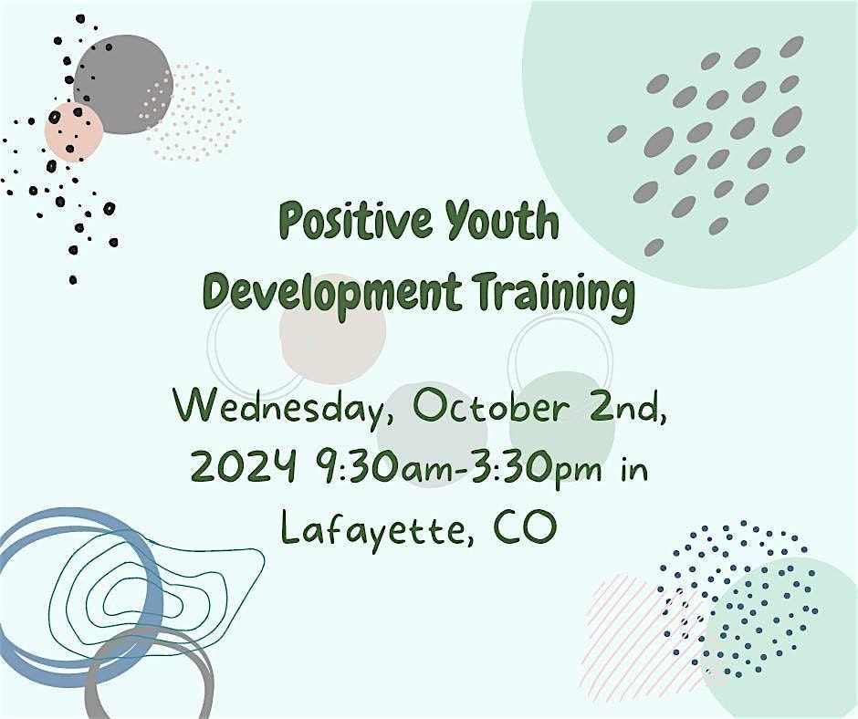 Positive Youth Development Training