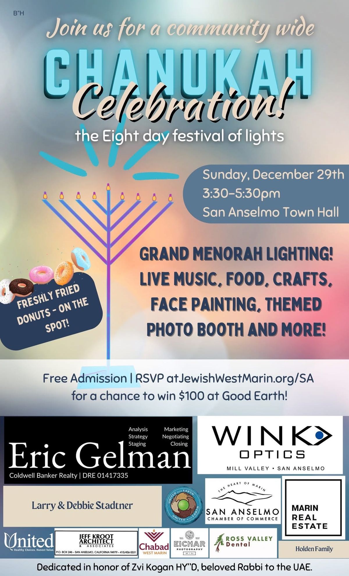 Second Annual San Anselmo Chanukah Celebration