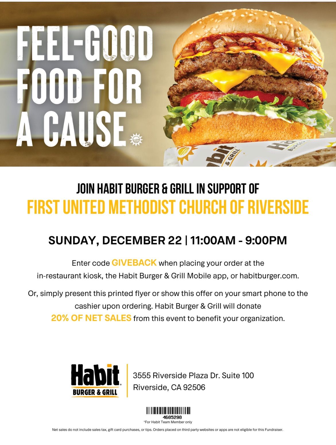 Fundraiser at The Habit