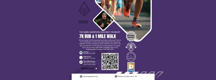 The 1st Annual James Anderson Built on Belief 7k & 1 Mile Walk Fundraiser Event 