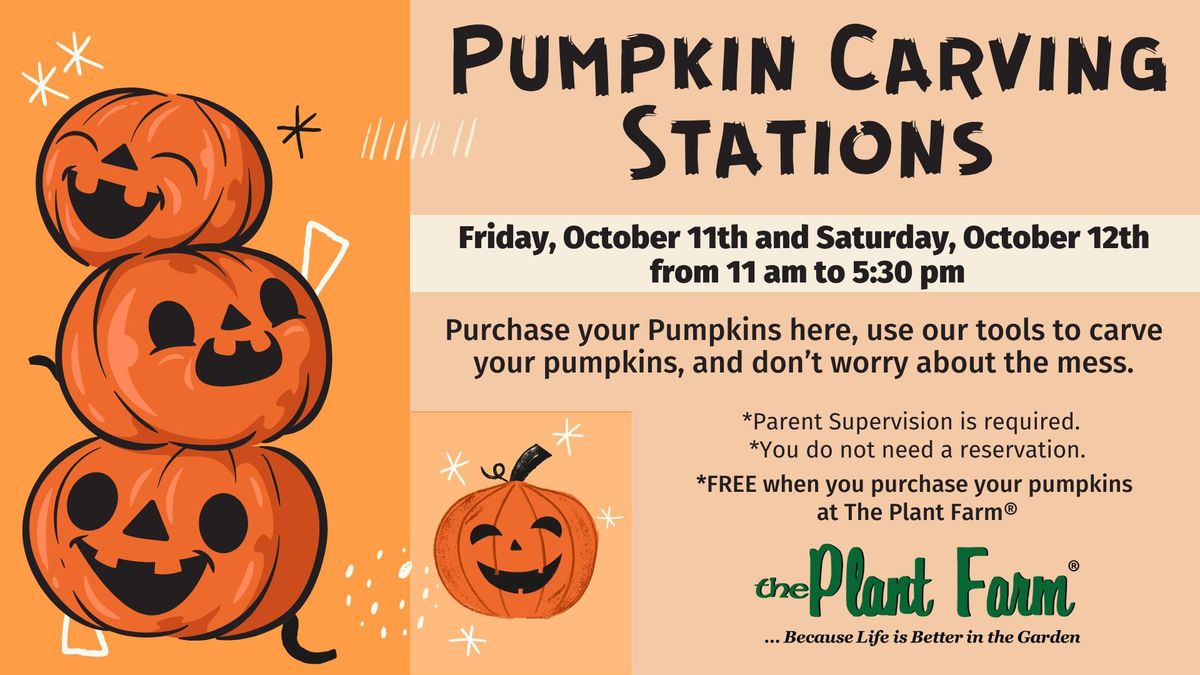 Pumpkin Carving Stations (Oct 11th and 12th)