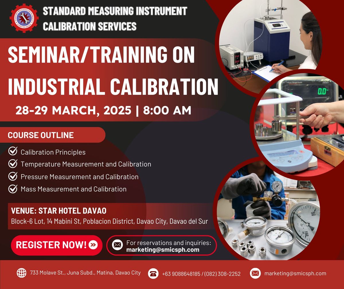 Standard Measuring Instrument Calibration Services Seminar\/Training on Industrial Calibration