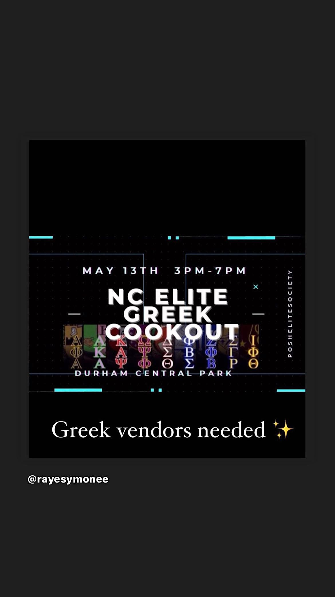 NC Elite Greek cookout 2023