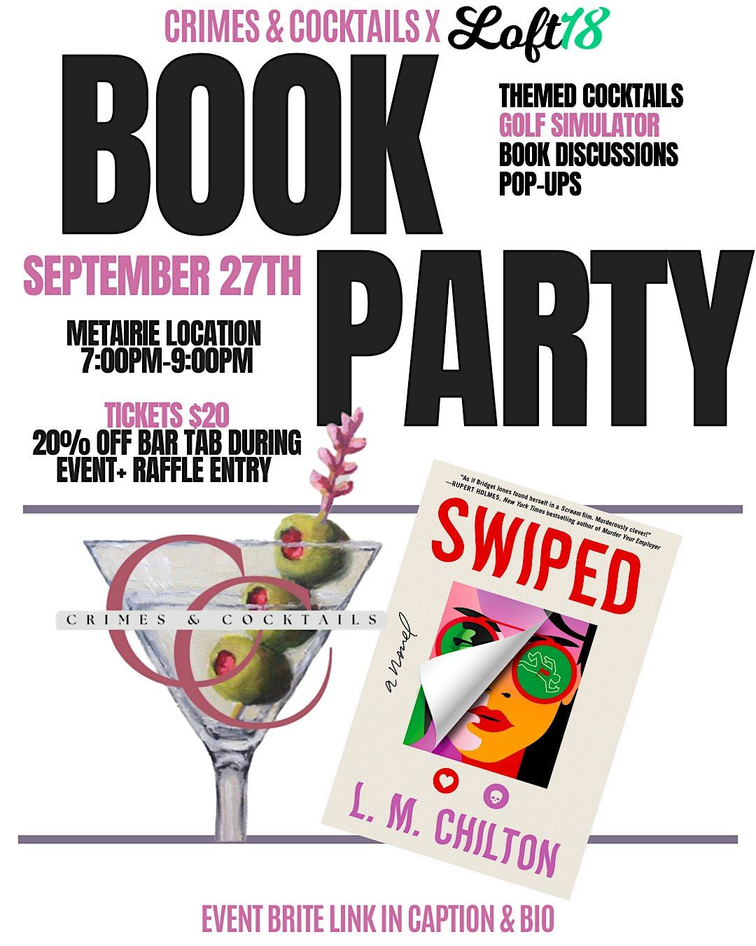 Swiped Book Party with Loft 18