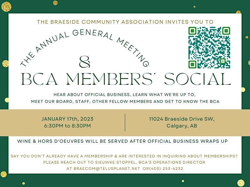 Braeside Community Association 2023 Annual AGM, Braeside Community