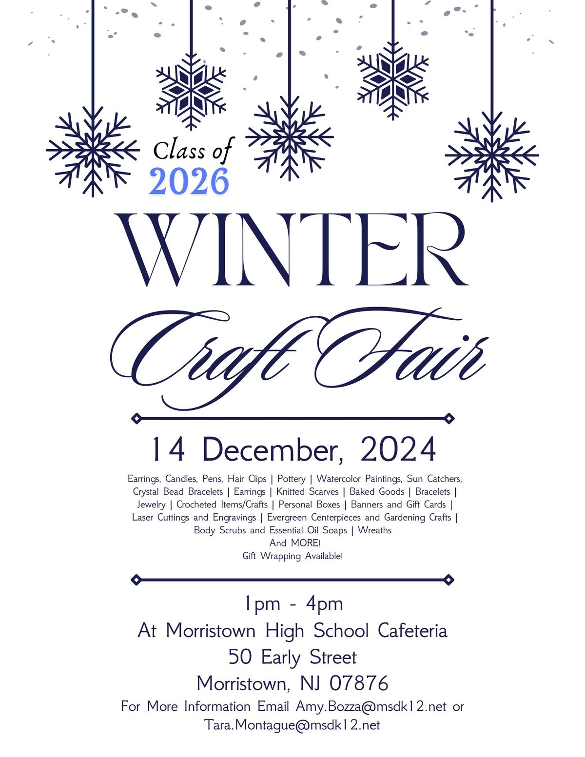 Morristown High School Craft Fair