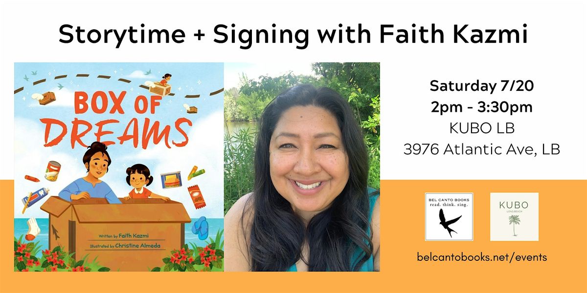 Storytime + Signing with Faith Kazmi, BOX OF DREAMS