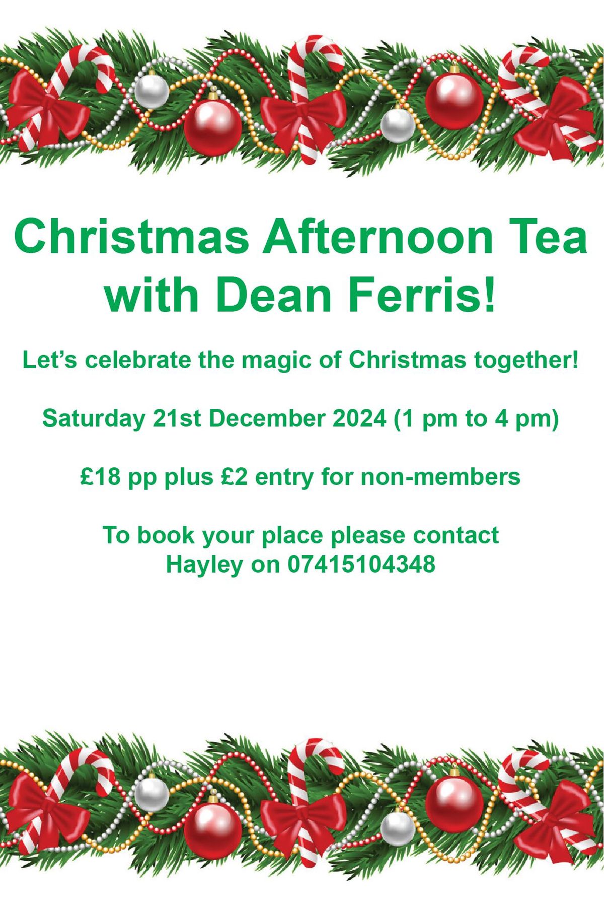 Hayley Presents - Christmas Afternoon Tea with Dean Ferris!