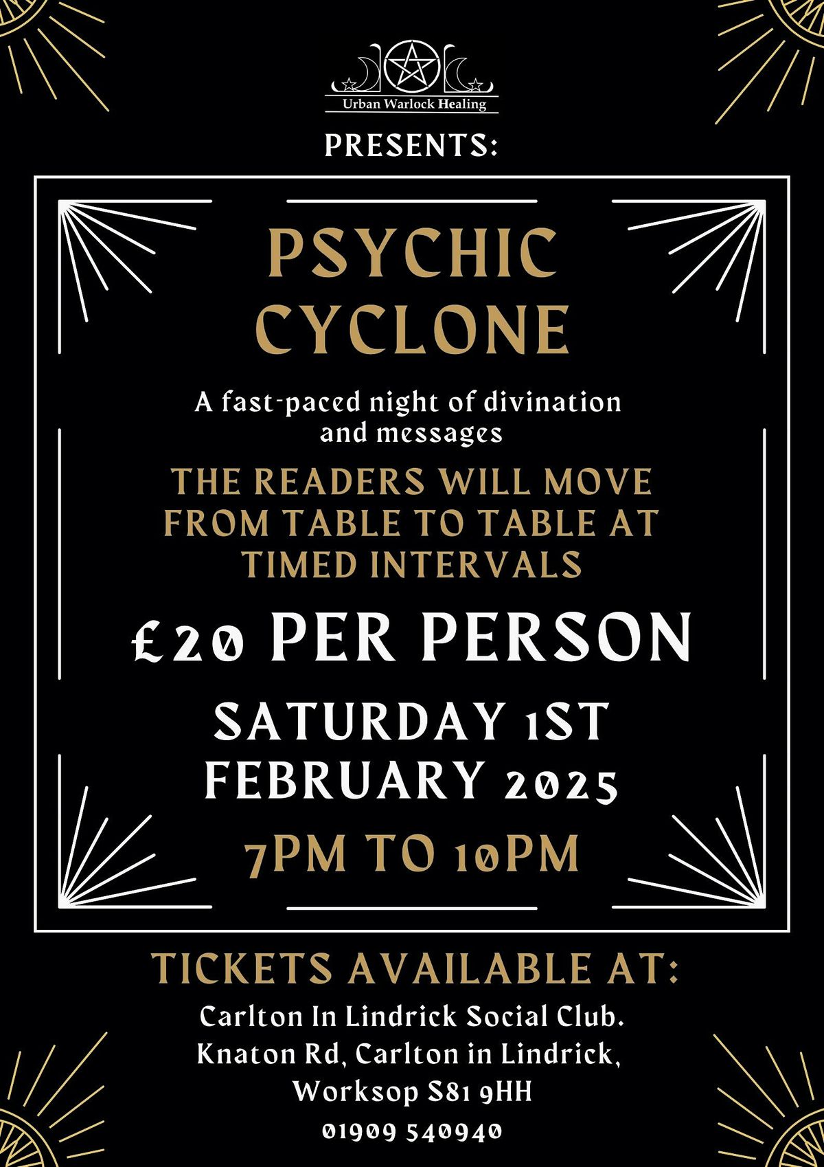 Psychic Cyclone @ The Carlton in Lindrick Club